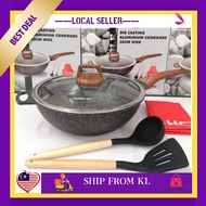 COREL HC 30cm Periuk Pan Rendang Periuk Batu Stone Granite Induction, Granite Ceramic Stone 120*30