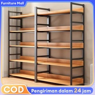 Furniture Rak buku Rak Susun 5 tingkat Rak besi siku lubang Rak gudang Rak Penyimpanan Rak Serbaguna