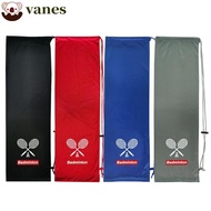 VANES Badminton Racket Bag, Protective Sleeve Drawstring Pocket Tennis Racket Bags, Badminton Accessories 2 Rackets Flannel Cover Soft Cloth Badminton Storage Case Racket Bag