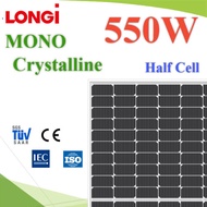 550W แผงโซลาร์เซลล์ Mono crystalline Half Cell Solar Module LONGI