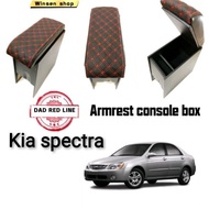 Kia spectra armrest console box red line winsenshop