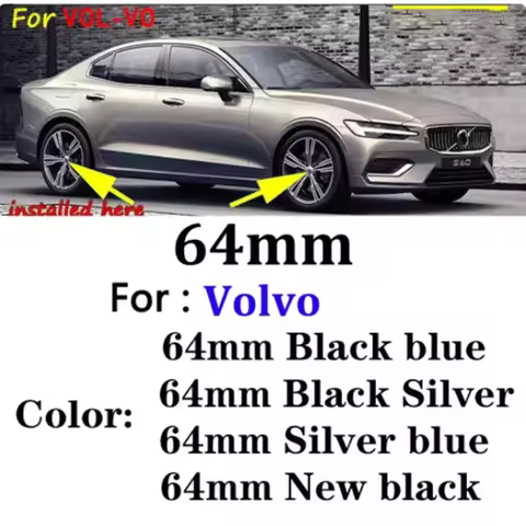 4pcs 64mm Car Wheel Center Caps Rim Hub Covers for Volvo XC90 XC70 XC60 V40 V50 V60 S50 S60 S70 S90 