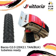VITTORIA BARZO G2.0 29X2.1 TAN MTB OUTER TIRE. TLR
