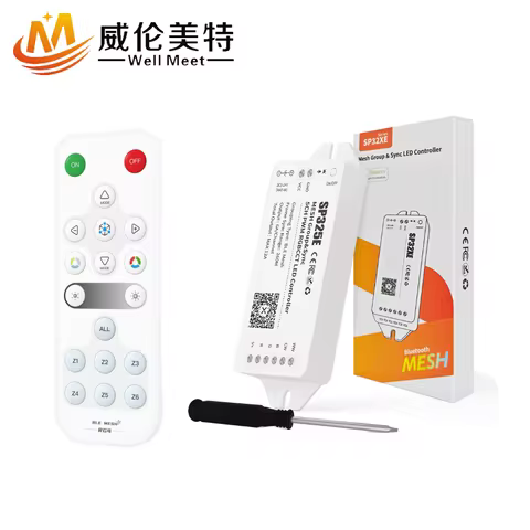 1-5CH Bluetooth Mesh Network LED Controller Group Sync SP321E SP323E SP325E SP328E Single Color CCT 