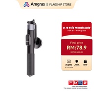 Amgras Tripod X03 Magnetic Selfie Stick Clip-on 2-in-1 Extendable Tripod 1800mm Bluetooth Remote Con
