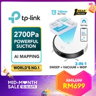 TP-Link Tapo RV20 Mop / RV20 Mop Plus Robot Vacuum 3-in-1 Smart Cleaning MagSlim LiDAR Navigation