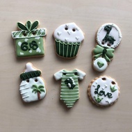 NIJI Cupcake 收涎恐龍森林綠糖霜餅乾組合