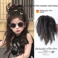 Children's Cock Nest Head New Style Grab Clip Ball Head Waterfall Half-tie Ponytail Lazy People Hair Increase Handy Tool Fountain Pony