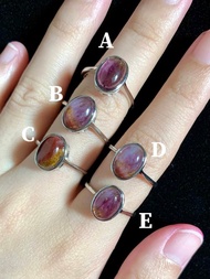 紫鈦晶/ 裸空高戒台/ S925銀/ 能量飾品