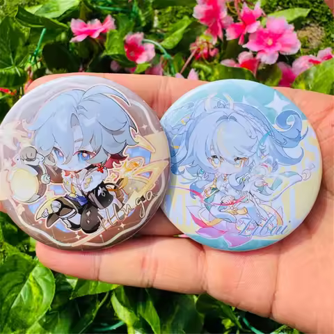58MM Game Illuga Zibai Cosplay Costumes SPTE Tin Plated Pin Badge Accessories Pendant Prop Gilf