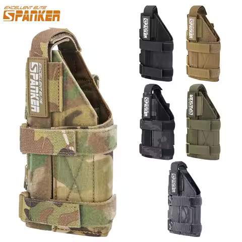 Left Hand Gun Holster Tactical Glock Gun Case Adjustable Pistol Holster for Glock 17 Mag Pouch Hunti