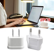 2Pcs EU To US AC Travel Power Adapter 2-pin US To EU Plug Adapter