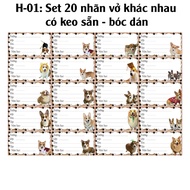 Dogs - Dog meme stickers - Cute dog meme stickers (set of 20 notebook labels)