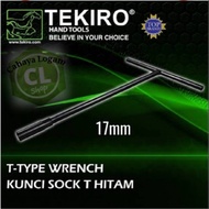 17mm T-SOCKET WRENCH 17mm T-socket wrench 6pt long socket TEKIRO black shock