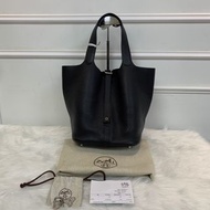 大容量Hermes Picotin26黑銀