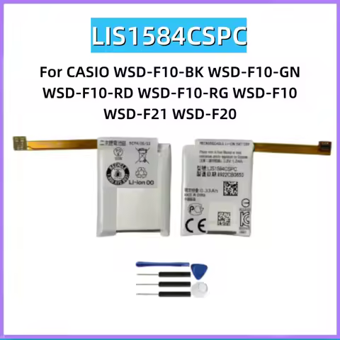 New LIS1584CSPC battery For CASIO WSD-F10-BK WSD-F10-GN WSD-F10-RD WSD-F10-RG WSD-F10 WSD-F21 WSD-F2