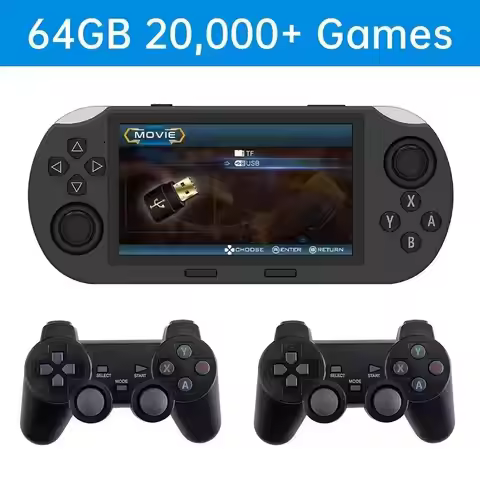 Portable Mini Handheld Game Player 4.5 Inch IPS Screen Retro Video Game Console Built-in 20000+ Game