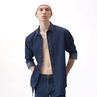 OASIS เสื้อเชิ้ตชาย เสื้อเชิ้ต แขนยาว ผ้าคอตตอน100% รุ่น MWLD-4314 สีดำ น้ำเงิน กรมท่า