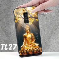 Ốp lưng KÍNH cho Samsung A6 PLUS / A6+ / J8 in hình thư pháp LỘC - CHA MẸ- BÌNH AN- TÂM AN