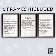 Psalm 91 Bible Verse Wall with Frame | Christian Wall Decor | Scripture Poster | Minimalist