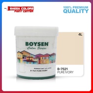 ❏BOYSEN PERMACOAT LATEX PAINT COLOR SERIES PURE IVORY B-7521-4L
