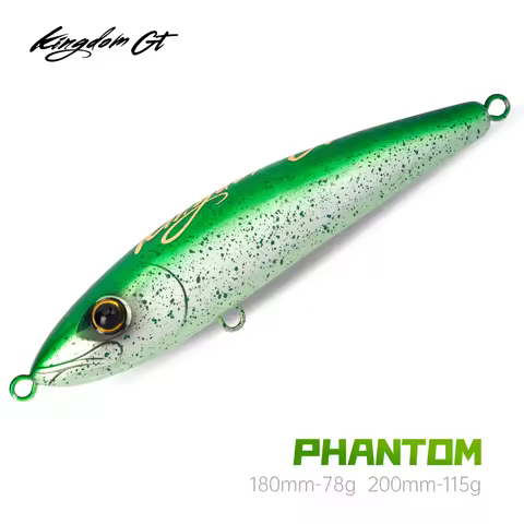 Kingdom GT Phantom Floating Pencil Lures 180mm 200mm 78g 115g Topwater Sea Fishing Lure Artificial H
