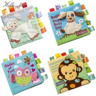 Buaian Bayi Mainan Kerincingan Haiwan Mengenal Buku Kain Lembut Untuk Bayi Cerita Buku Bayi Bayi Pen
