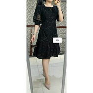 PIPO Dress KATUN BANGKOK PREMIUM/ Dres KATUN BORDIR INDIA/BAJU TUNIK MODREN LENGAN BALON