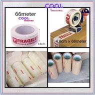 100pcs Fragile Sticker / Tape Opp Roll Packing Courier Seal Tape Warning Parcel Flyer 易碎胶带贴纸子 585