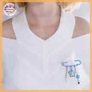 AY Y2k Gothic Sweet Beaded Brooch Stylish Paperclip Lapel Pin Waist Buckle Fashion Sneaker Badge Shi