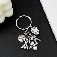 1.21 Football Basketball Baseball Rugby Athlete Keychain Commemorative Gift Backpack Jewelry Ornamen
