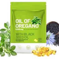OilofOreganowithkSeedOil6000mg,300Softgels-2-in-1ImmuneSupport-HighCarvacrol&Thymoquinone,Digestive&