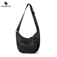 AUOTE Men's Shoulder Bag Large Capacity Shoulder Bag Wear-resistant Cross body Simple Shoulder Bag S