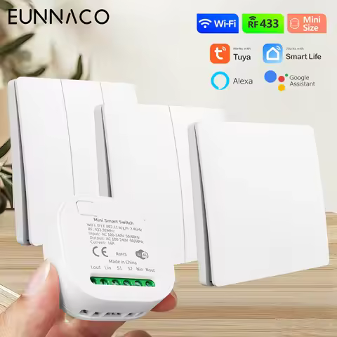 TUYA ALEXA Self-powered Wireless Wall Switch No Battery Required 86Type RF433Mhz Waterproof Switch A
