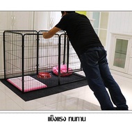 กรงสุนัขปรับขนาดได้ (60x120x70 ซม.) สีดำคอกสุนัข คอกสัตว์เลี้ยง กรง รุ่นแข็งแรง size M ขนาด 60x120x70 cm (สีดำ) เปลี่ยนรูปแบบขยายขนาดได้ สัตว์เลี้ยงสุนัขรั้วรั้วในร่มที่มีห้องน้ำแยกประตูสุนัขขนาดใหญ่และขนาดเล็กฟรีรวมกันร