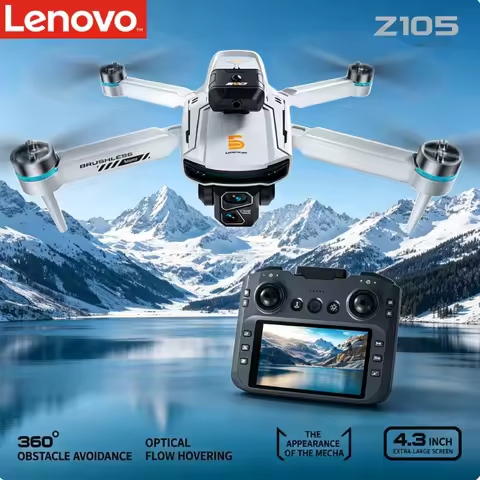 Lenovo Z105 GPS Foldable Drone 8K Dual Camera 5G FPV Brushless 4.3'' Screen 360 Obstacle Avoidance Q