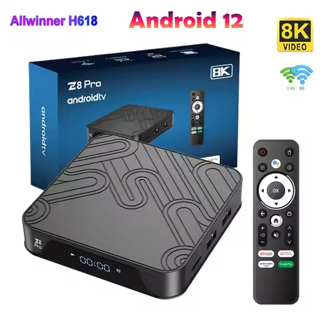 Z8 Pro Android TV Box Allwinner H618 Dual WIFI 2.4G/5G Android 12 ATV Box 4K 8K Smart TV Box Media P