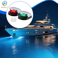 Dovewill 2 Pieces Boat Navigation Light Bass Silver Red Green Light Boat Anchor Light