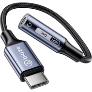 Penyesuai Bicu Fon Kepala Wanita USB C hingga 3.5mm, Kord Kabel Dongle Audio USB C ke Aux Serasi den