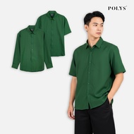 SUMMER FOS POLYS men's shirt. The fabric is breathable and absorbent. GREEN FOS SHIRT