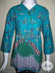 blouse batik wanita lengan panjang