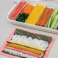 EASY&FREE Gimbap Ingredient Storage Set Multi-Partition Tray & Dome Lid BPA-Free All-in-One Prep & S