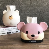 Cute Tissue Box Roll Paper Storage Box Cartoon napkin holder P4A3