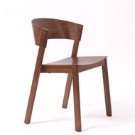 Visitor Home Modern Nordic Dining Chair Creative Designer Negotiation Solid Wood Simple Backrest Caf