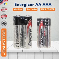 Energizer Max Power Alkaline Battery AA AAA 1.5V E91 E92 Long Lasting Heavy Duty Batteries