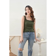 Yoenik Apparel Vanya Rib Tanktop Army M16210 R79S2 - Women's Tanktop Basic Top Korean Style