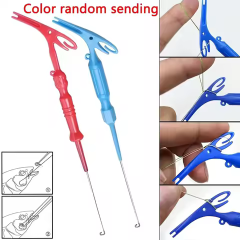 1pc 3 in 1 Extractor Fishing Universal Fly Nail Knot Tying Tools Hook Remover Quick Knot Tying Loop 