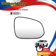 เนื้อเลนส์กระจก ข้าง ขวา ใส่ Toyota Hilux REVO SR5 Fortuner 2015 - 2019 Right Wing Side Door Mirror