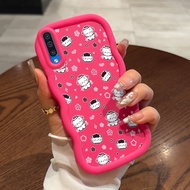 HP Phone Case For Samsung A50 A50s A30s Case Small Cat Music Wave Edge Soft Silicone Softcase Macaro