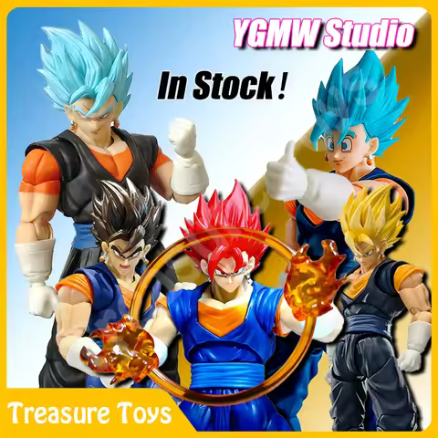 In Stock YGMW Studio Dragon Ball Z SHF Super Saiyan God Vegetto Vegito Anime Action Figures Figurine